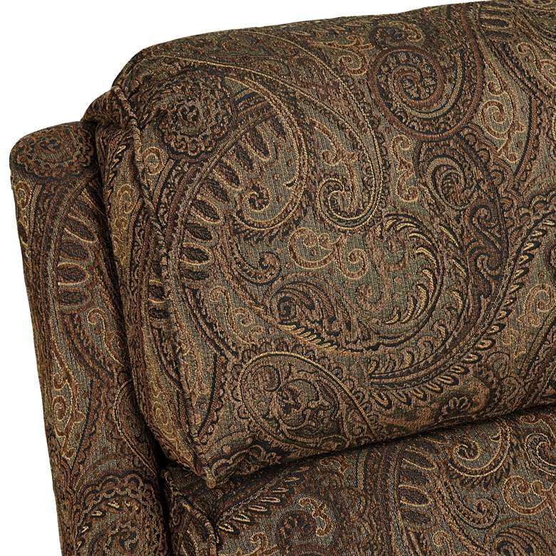 Image 4 Kensington Hill Beaumont 35" Wide Brown Paisley 3-Way Recliner more views