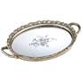 Thumbnail1 of Kensington Hill Bellington 17 1/4" Silver Floral Mirrored Serving Tray