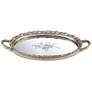 Thumbnail2 of Kensington Hill Bellington 17 1/4" Silver Floral Mirrored Serving Tray more views