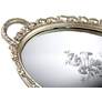 Thumbnail3 of Kensington Hill Bellington 17 1/4" Silver Floral Mirrored Serving Tray more views