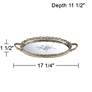 Thumbnail4 of Kensington Hill Bellington 17 1/4" Silver Floral Mirrored Serving Tray more views