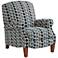 Kensington Hill Bubbles Ink 27 1/2"W Multi-Color Push-Thru Recliner