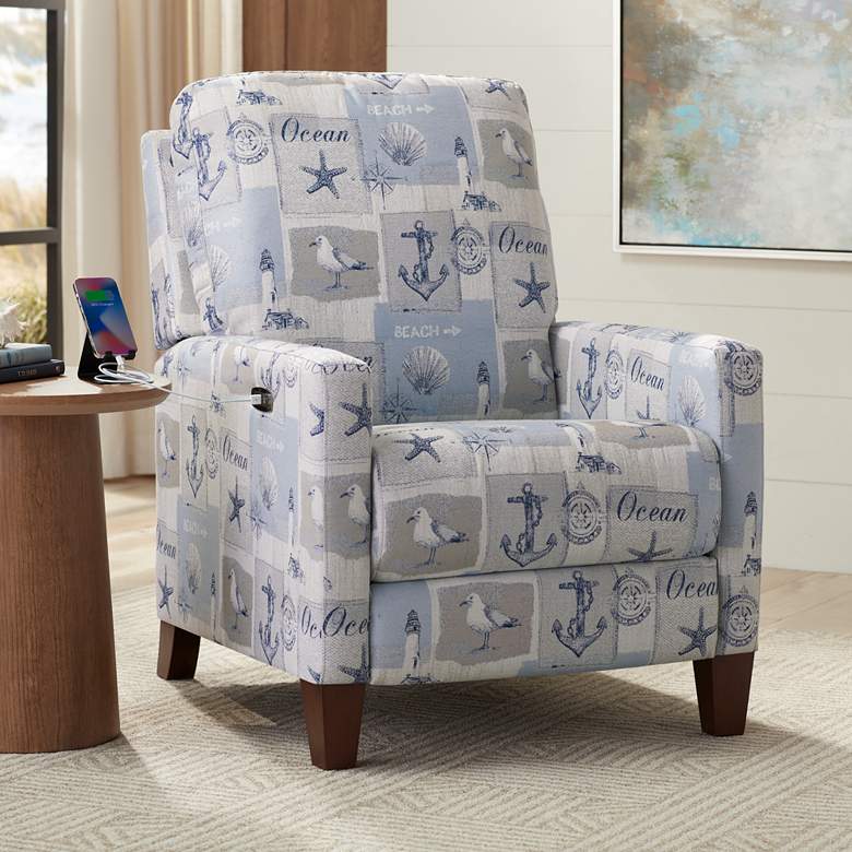 Image 1 Kensington Hill Gulls Point 27 1/2" Wide Sky 3-Way Power Recliner