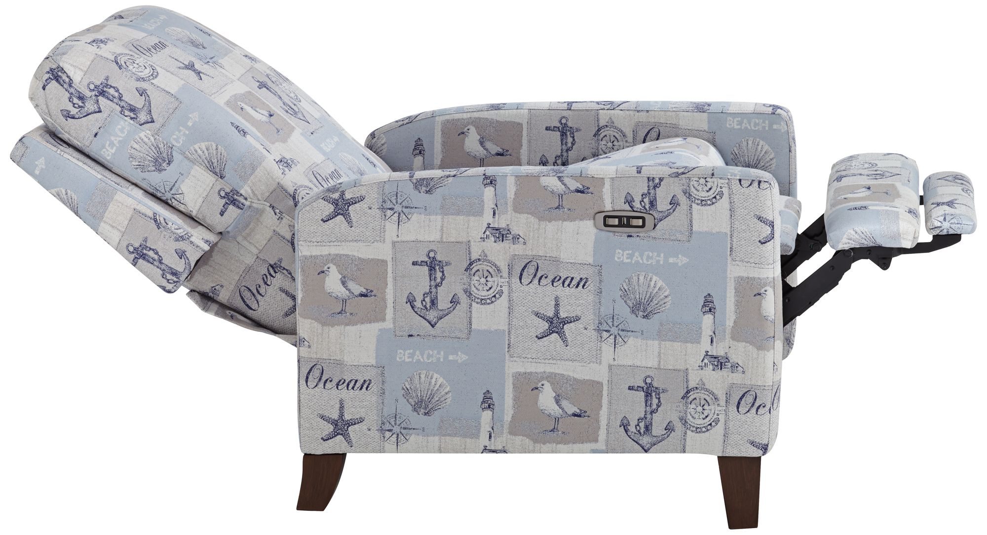 Kensington Hill Gulls Point Sky 27 1/2" Wide Blue 3-Way Power Recliner