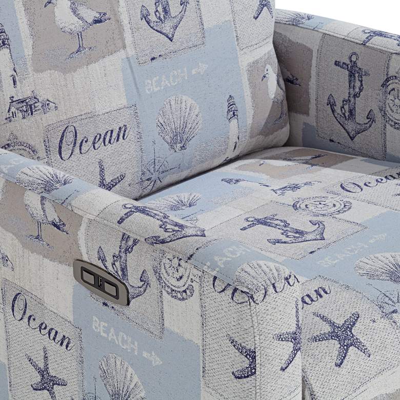 Image 4 Kensington Hill Gulls Point Sky 27 1/2" Wide Blue 3-Way Power Recliner more views