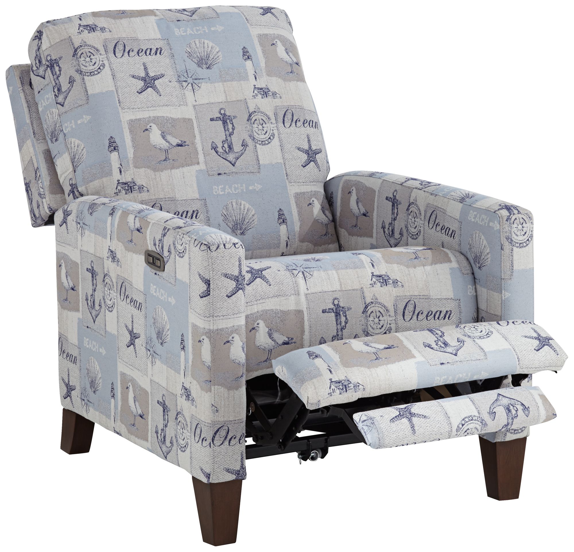 Kensington Hill Gulls Point Sky 27 1/2" Wide Blue 3-Way Power Recliner
