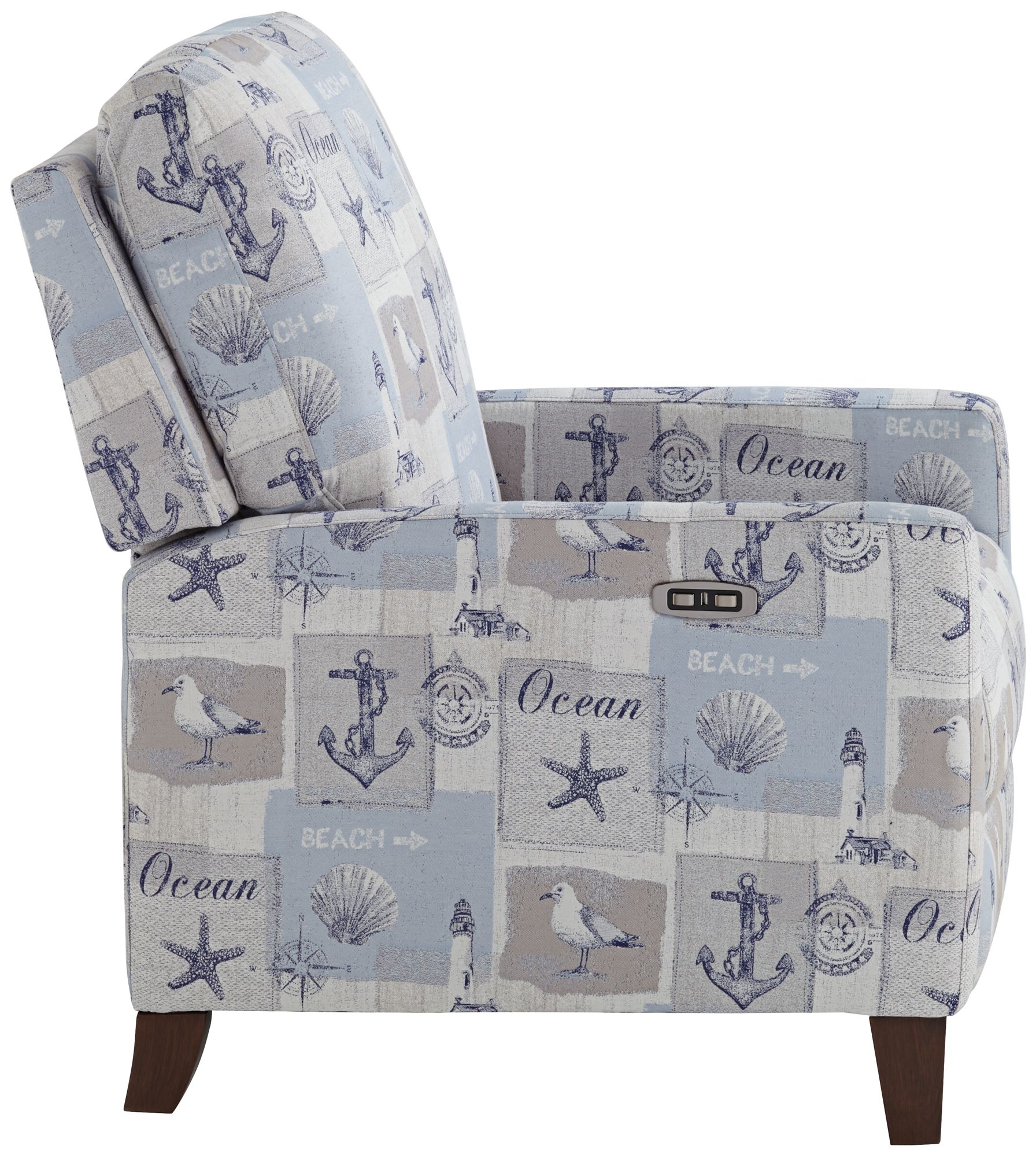 Kensington Hill Gulls Point Sky 27 1/2" Wide Blue 3-Way Power Recliner