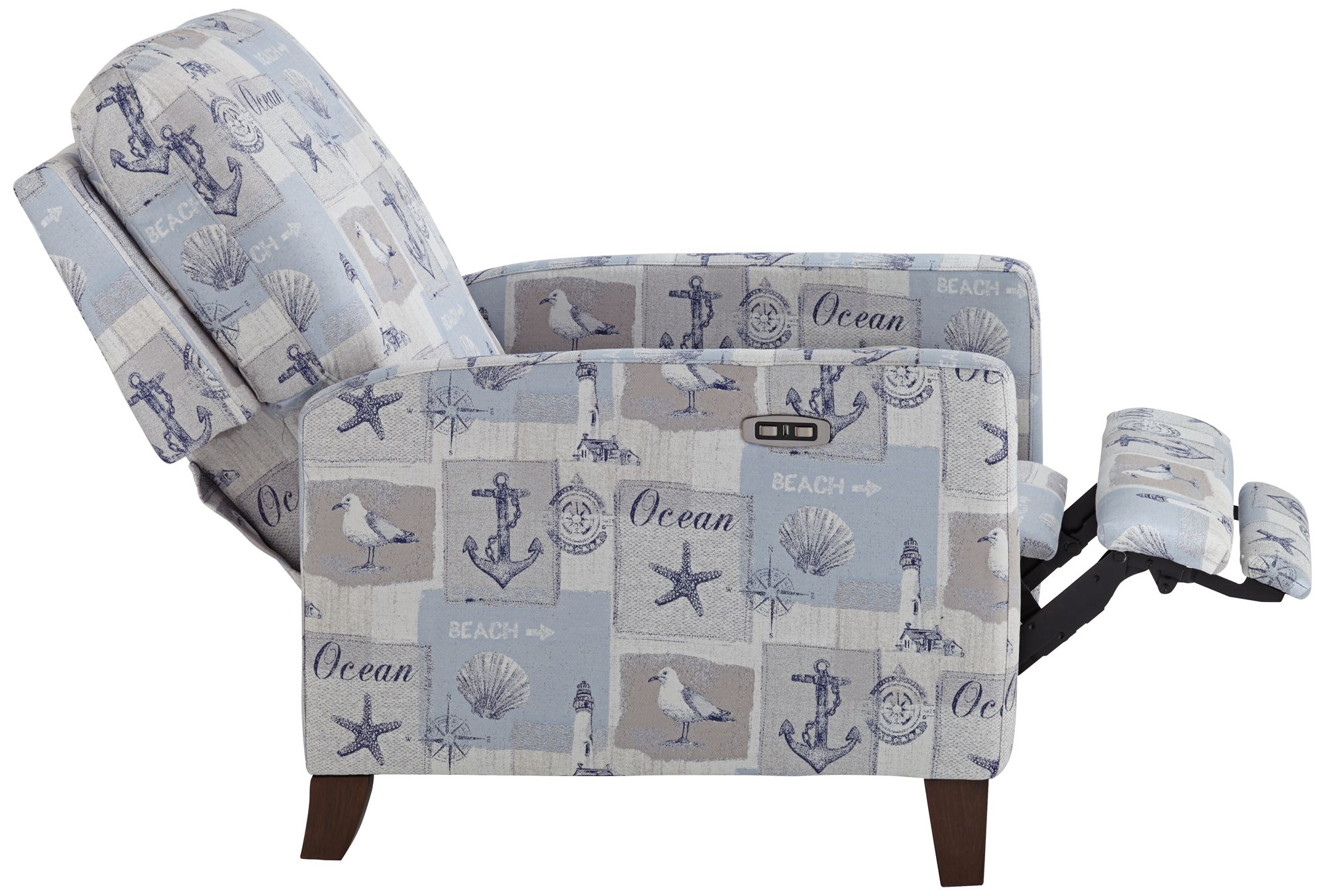 Kensington Hill Gulls Point Sky 27 1/2" Wide Blue 3-Way Power Recliner