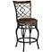 Kensington Hill Hartley 25 1/2" Wood and Bronze Swivel Counter Stool