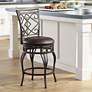 2_Kensington Hill Hartley 25 1/2" Wood and Bronze Swivel Counter Stool