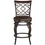 4_Kensington Hill Hartley 25 1/2" Wood and Bronze Swivel Counter Stool more views