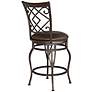 6_Kensington Hill Hartley 25 1/2" Wood and Bronze Swivel Counter Stool more views