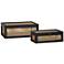 Kensington Hill Jamboree Black Wood and Mesh Decorative Boxes Set of 2