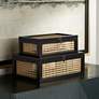 2_Kensington Hill Jamboree Black Wood and Mesh Decorative Boxes Set of 2