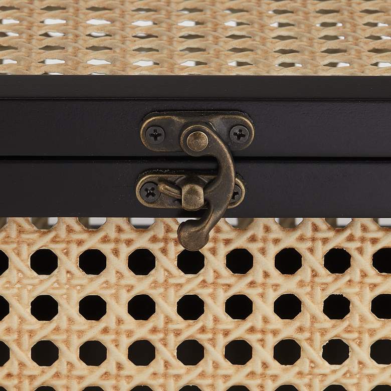 Image 4 Kensington Hill Jamboree Black Wood and Mesh Decorative Boxes Set of 2 more views