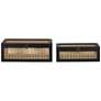 7_Kensington Hill Jamboree Black Wood and Mesh Decorative Boxes Set of 2 more views