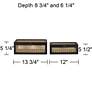 Kensington Hill Jamboree Black Wood and Mesh Decorative Boxes Set of 2 in scene