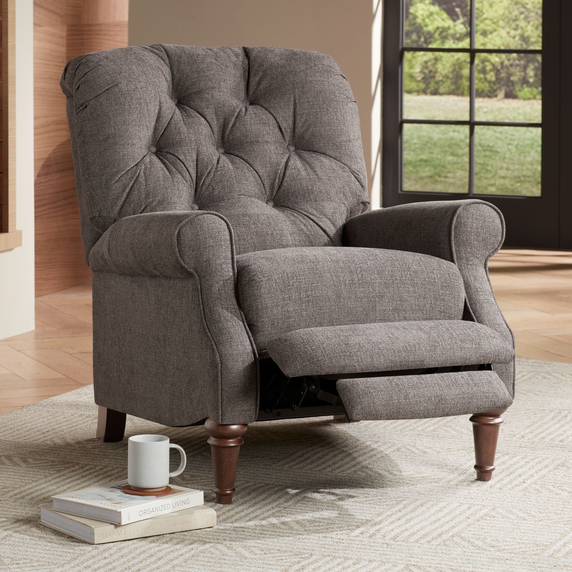 Kensington Hill Melissa 31" Wide Ash Gray Fabric 3-Way Recliner