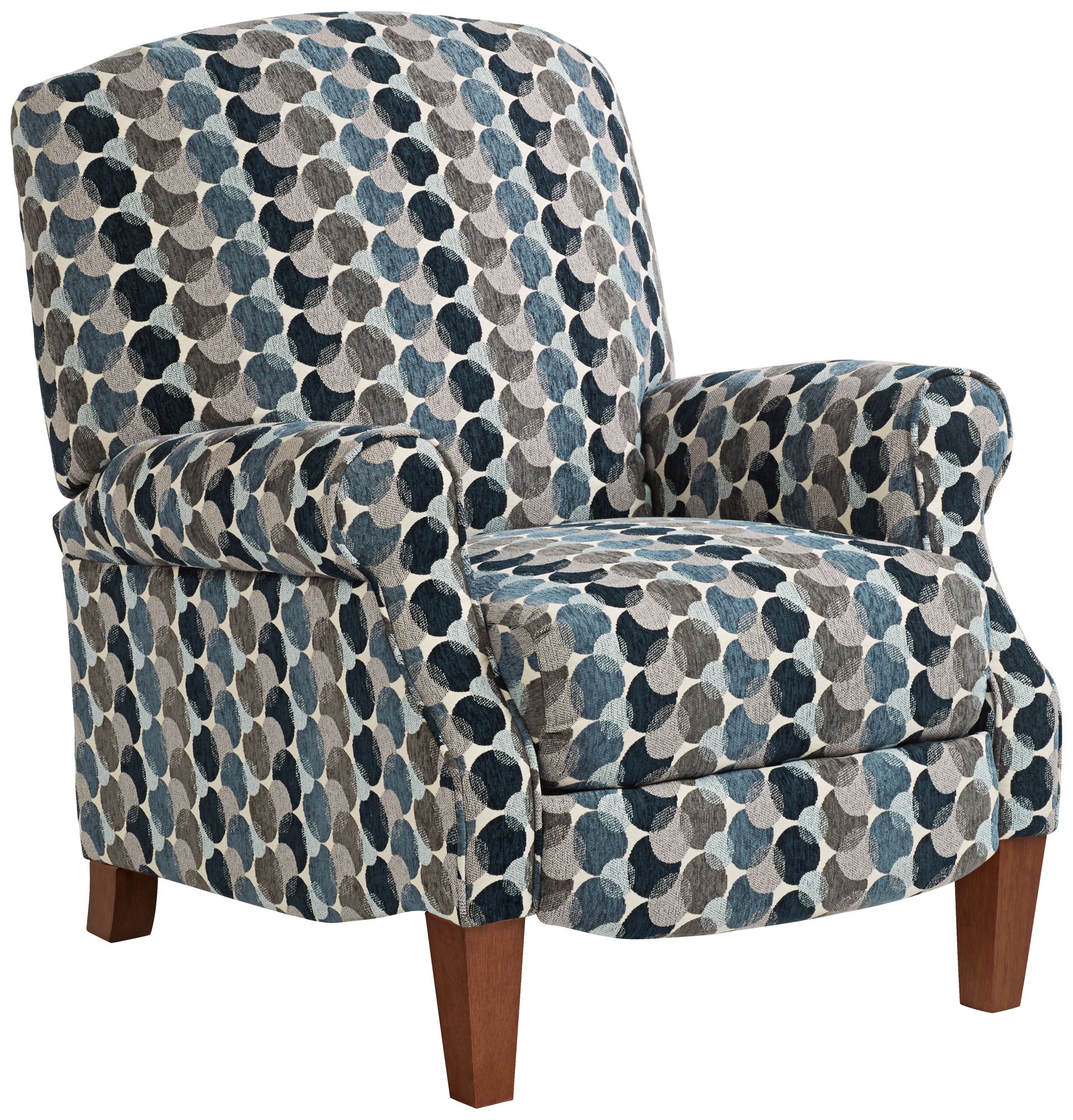 Image 2 Kensington Hill Morris Bubbles Ink Blue Push-Thru Recliner