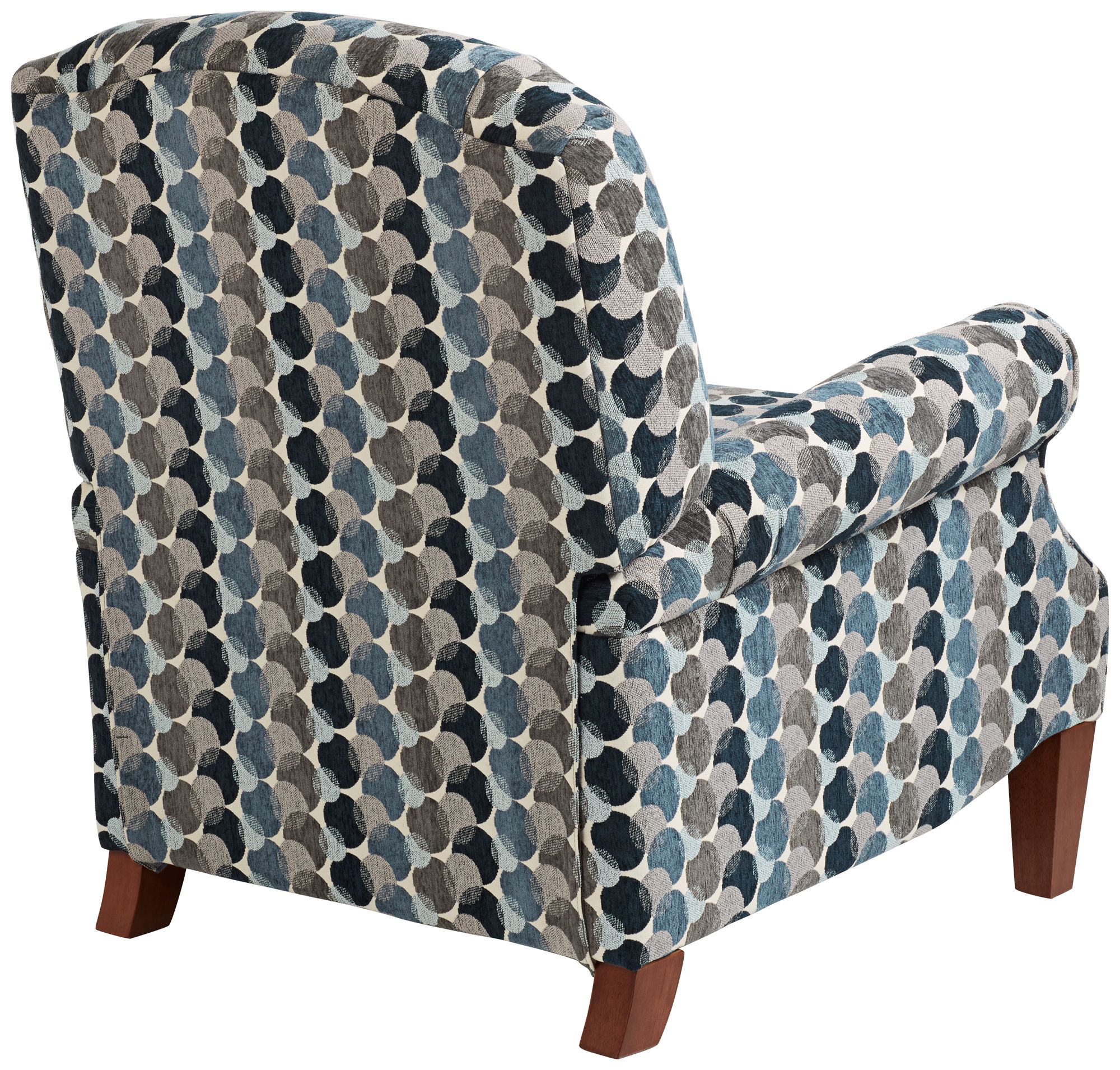 Kensington Hill Morris Bubbles Ink Blue Push-Thru Recliner