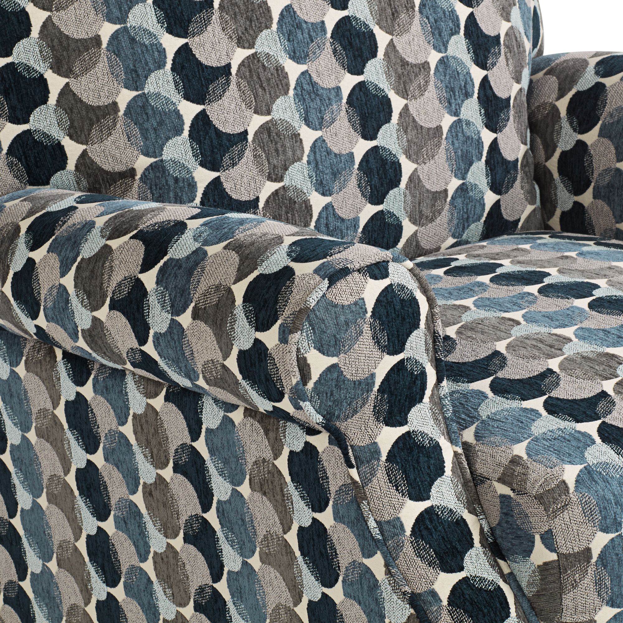 Image 5 Kensington Hill Morris Bubbles Ink Blue Push-Thru Recliner more views