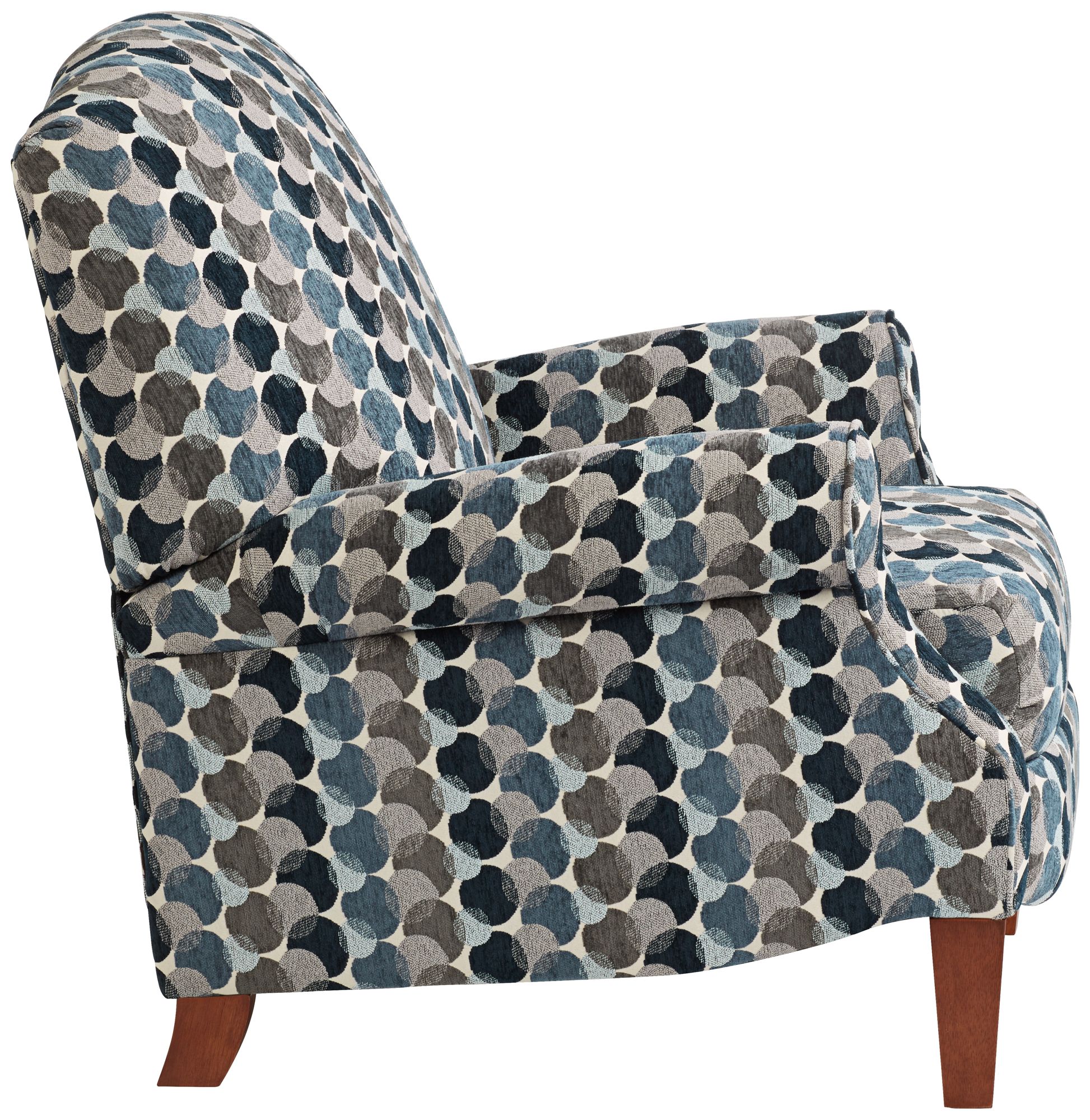 Kensington Hill Morris Bubbles Ink Blue Push-Thru Recliner