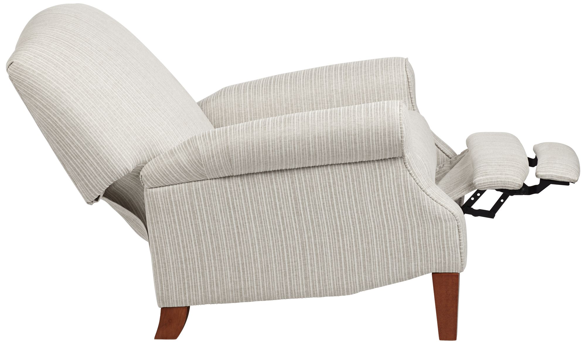 Kensington Hill Morris Off-White with Gray Pinstripe 3-Way Recliner