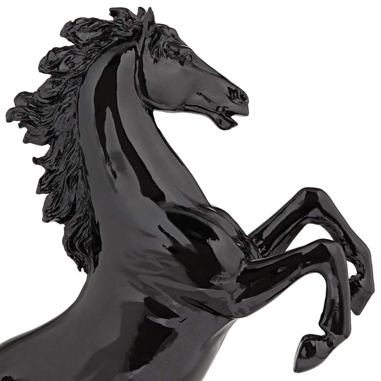 Image 2 Kensington Hill Prancer Stallion 15 inch High Black Finish Horse Statue more views