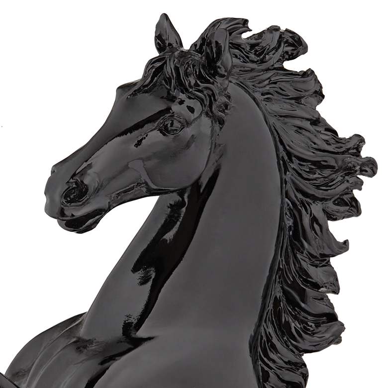 Image 3 Kensington Hill Prancer Stallion 15 inch High Black Finish Horse Statue more views