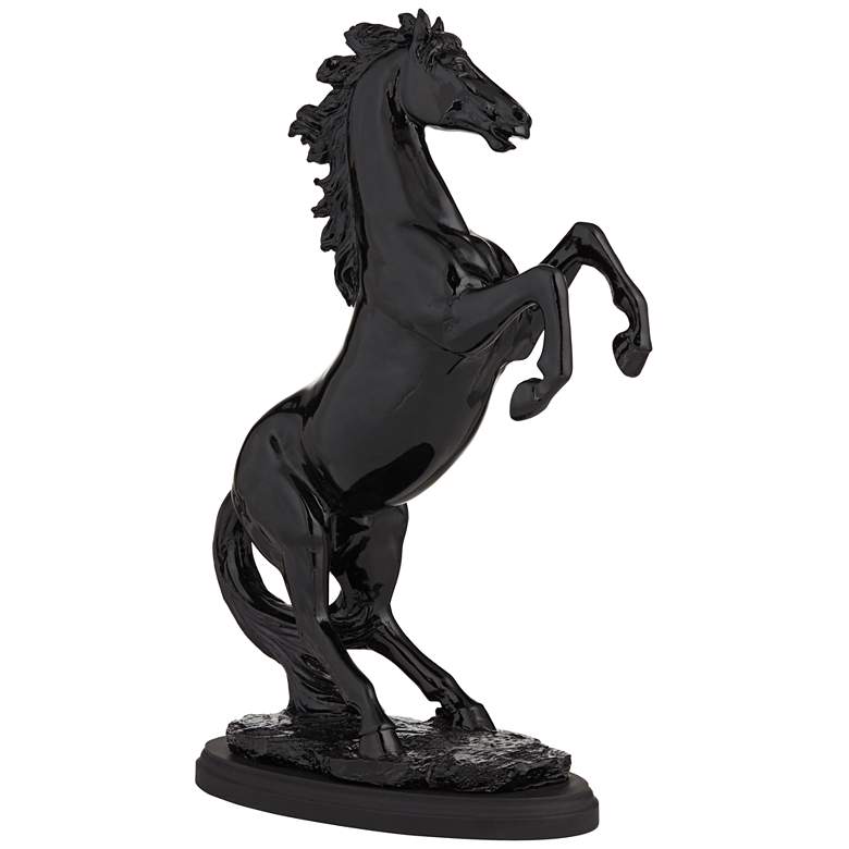 Image 5 Kensington Hill Prancer Stallion 15 inch High Black Finish Horse Statue more views