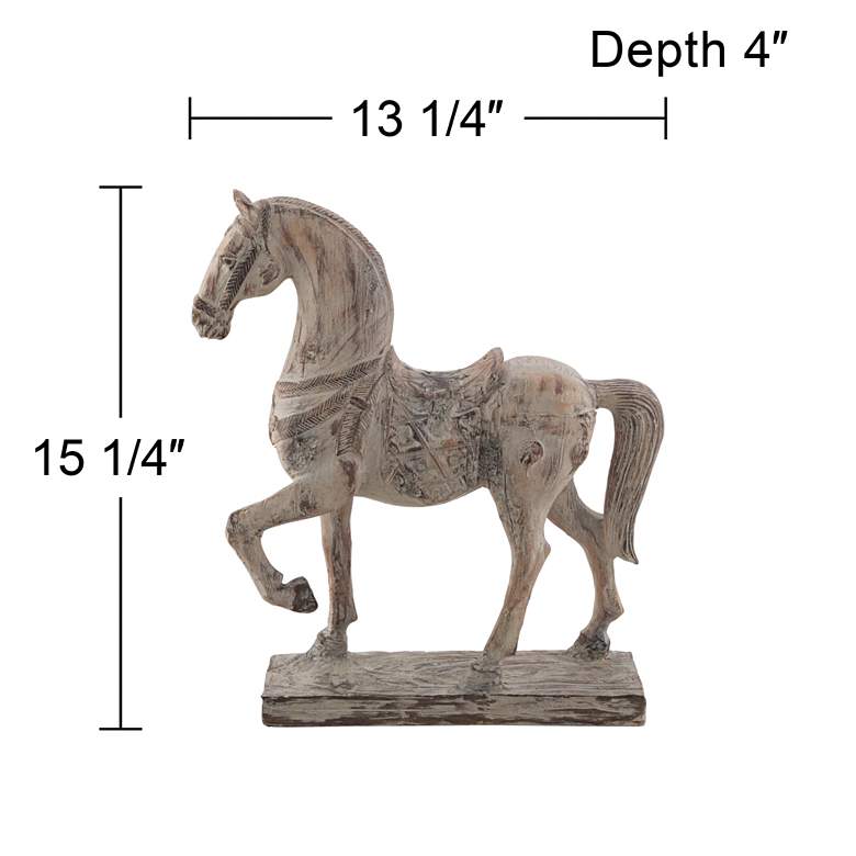 Image 6 Kensington Hill Rustic Horse 15 1/4 inch High Statue more views