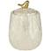 Kensington Hill Spar 7 1/2" Pearl White Decorative Jar with Gold Bird