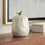 1_Kensington Hill Spar 7 1/2" Pearl White Decorative Jar with Gold Bird