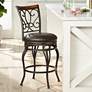 2_Kensington Hill Trevi 21 3/4" Wide Metal Scroll Swivel Counter Stool