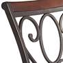 4_Kensington Hill Trevi 21 3/4" Wide Metal Scroll Swivel Counter Stool more views