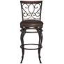 5_Kensington Hill Trevi 21 3/4" Wide Metal Scroll Swivel Counter Stool more views