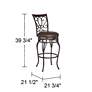Kensington Hill Trevi 21 3/4" Wide Metal Scroll Swivel Counter Stool in scene