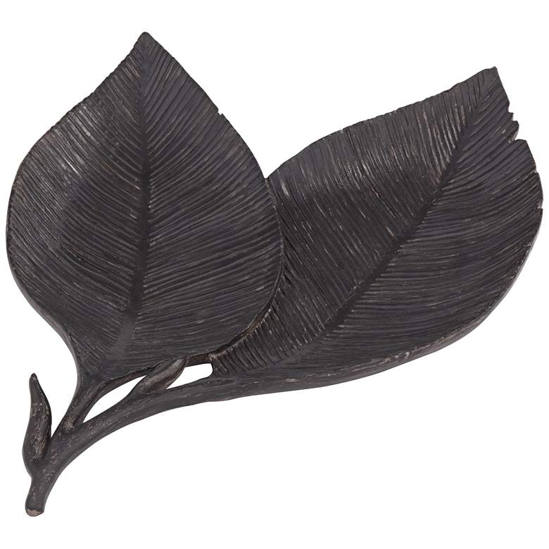 Image 5 Kensington Hill Woodland Leaves 11 inch Wide Dark Brown Decorative Bowl more views