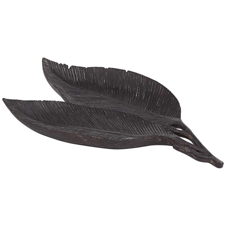 Image 6 Kensington Hill Woodland Leaves 11 inch Wide Dark Brown Decorative Bowl more views