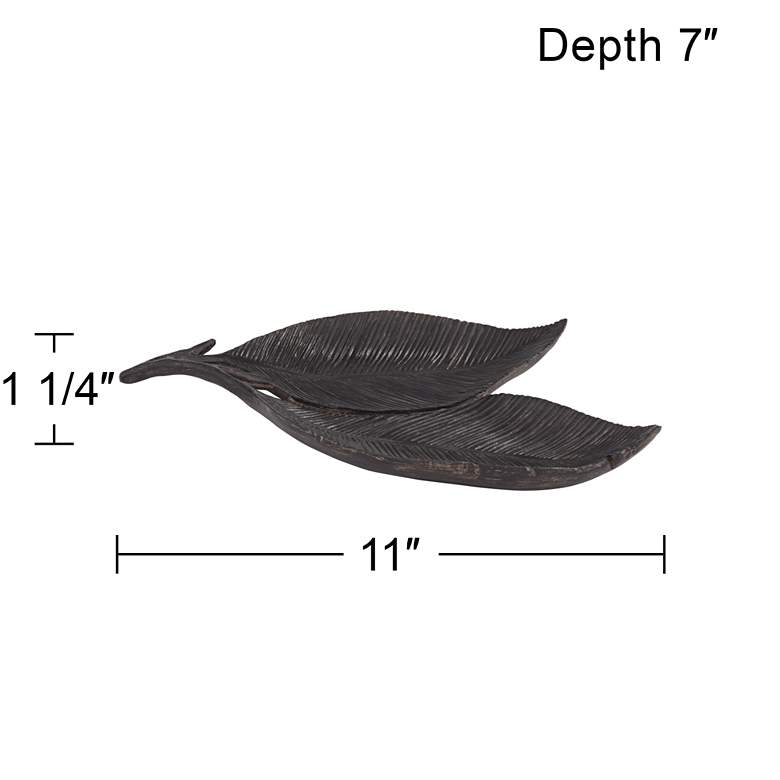 Image 7 Kensington Hill Woodland Leaves 11" Wide Dark Brown Decorative Bowl more views