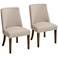 Kensington Parson Cream Upholstered Dining Chairs Set of 2