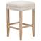 Kent 27" Bisque French Linen and Stone Wash Counter Stool