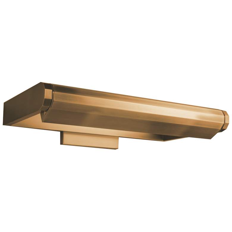 Image 1 Kent 4.31"H x 17"W 1-Light Picture Light in Aged Brass