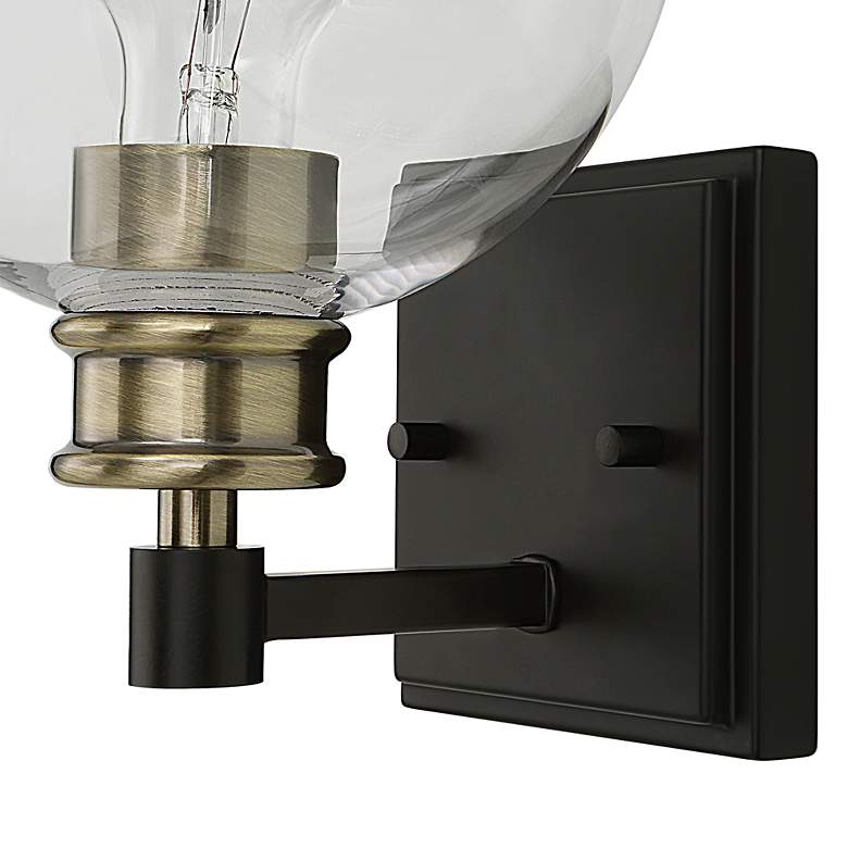 Image 5 Kent Black and Antique Brass 1 Lt Sconce more views