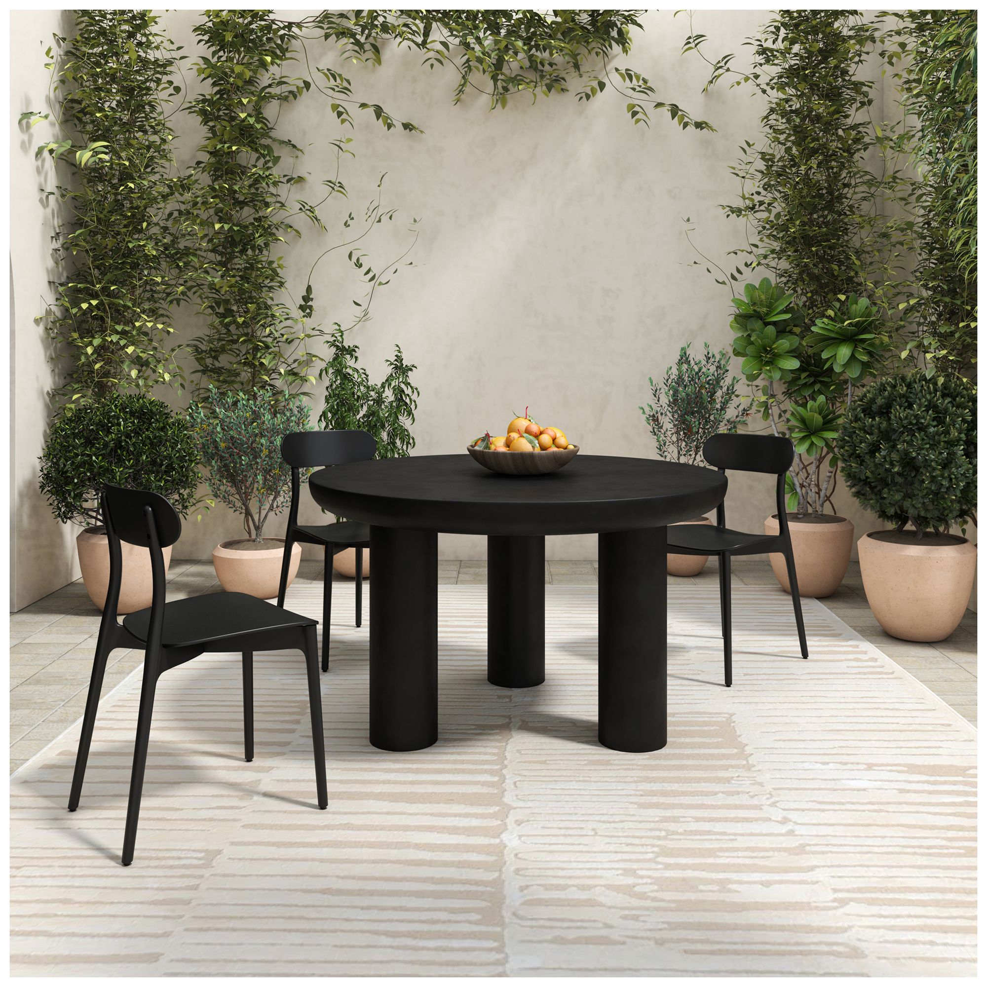 Image 6 Kent Outdoor Dining Chair Black - Set Of Two more views