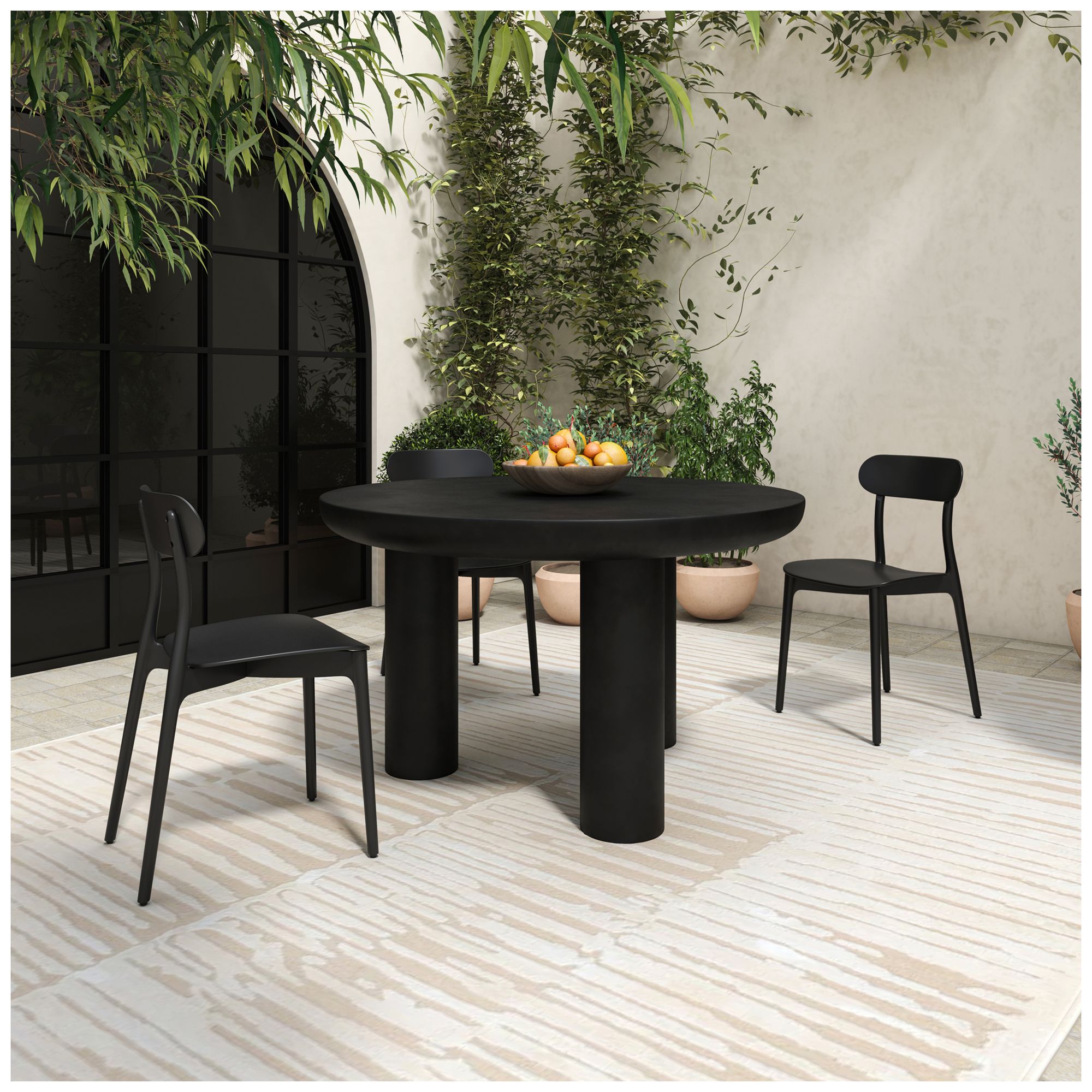 Image 7 Kent Outdoor Dining Chair Black - Set Of Two more views