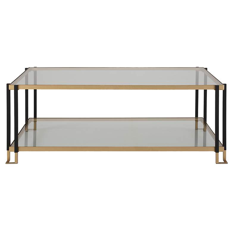 Image 2 Kentmore 48" Wide x 17" High Gold and Black Coffee Table