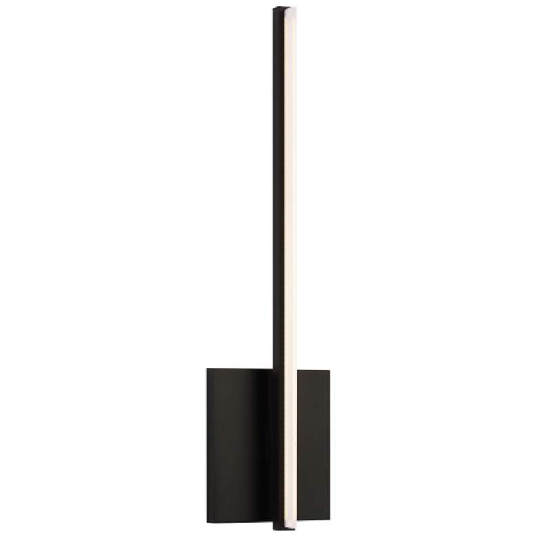 Image 1 Kenway 17 inch High Matte Black LED Wall Sconce