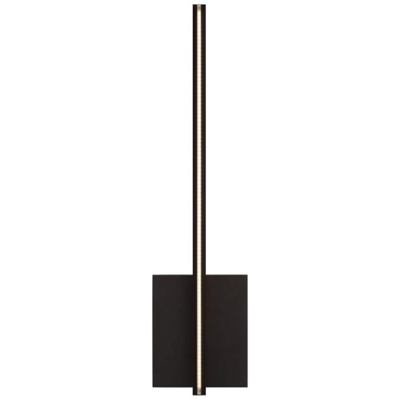 Image 3 Kenway 17 inch High Matte Black LED Wall Sconce more views