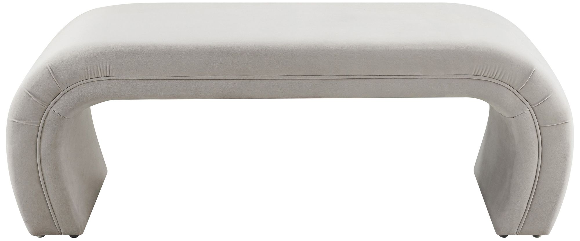 Kenya 48 3/4" Wide Light Gray Velvet Bench 76A64 Lamps Plus